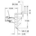 COUPLER,2-5/16IN W/5 POS CHANNEL