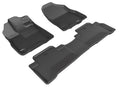 3D MAXpider 2014-2020 Acura MDX(excludes Hybrid) Kagu 1st and 2nd Row Floormats - Black