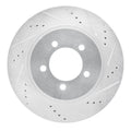 DFC 02-05 Ford Explorer Front Right Drilled & Slotted Silver Brake Rotor