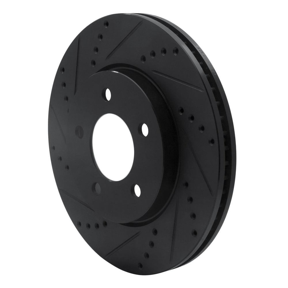 R1 04-08 Chrysler Pacifica Front Right Slotted Black Brake Rotor