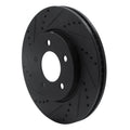 R1 04-08 Chrysler Pacifica Front Right Slotted Black Brake Rotor