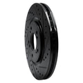 R1 97-05 Acura NSX Front Right Drilled & Slotted Black Brake Rotor