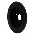 R1 14-16 Acura MDX Rear Right Drilled & Slotted Black Brake Rotor