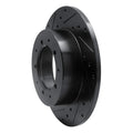 R1 74-16 Land Rover Range Rover Rear Left Drilled & Slotted Black Brake Rotor