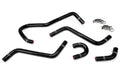 HPS Performance Black Reinforced Silicone Radiator Hose Kit for Yamaha 04-07 YXR450 YXR660 Rhino