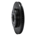 R1 07-17 Buick Enclave Front Right Drilled & Slotted Black Brake Rotor