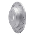 R1 09-20 Genesis G80 Rear Right Drilled & Slotted Geoperformance Rotor