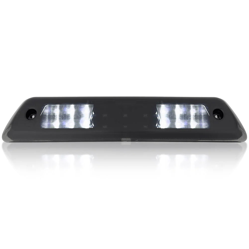 ~(1.2 lbs. 16X5X3)~ Ford 09-14 F150 - Red LED 3rd Brake Light Kit w/ White LED Cargo Lights - Smoked Lens