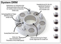 H&R Trak+ 30mm DRM Wheel Adaptor Stud 5/115 Center Bore 70.1 Thread 12x1.5 for 11+ Chevrolet Volt