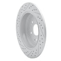 R1 06-14 Honda Ridgeline Rear Right Drilled & Slotted Geoperformance Rotor