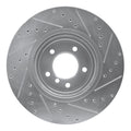 R1 06-13 BMW 135IS Front Left Drilled & Slotted Silver Brake Rotor