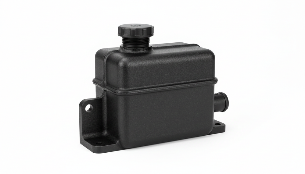 MUSTANG GT500 0714 ENGINE COOLANT RESERVOIR SATIN BLACK SANDCAST POWDER COAT