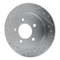 R1 Concepts Brake Rotor Drilled and Slotted Silver Fits Chrysler Pacifica