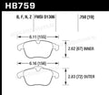 Hawk 11-16 Volvo S60 / 07-16 Volvo S80 (w/ 300mm Rotors) Performance Ceramic Street Front Brake Pads