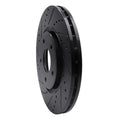 R1 12-25 Chrysler Town & Country Front Left Drilled & Slotted Black Brake Rotor