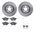 DFC 95-04 Toyota Tacoma Front Rotors with 5000 Advanced Brake Pads w/Hardware