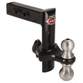 TRIMAX RAZOR 8IN DROP/RISE POWDER COAT BLACk INCLUDES DUAL 2 AND 2 5/16 CHROME BALLS
