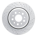 R1 14-16 Maserati Ghibli Rear Right Drilled & Slotted Geoperformance Rotor