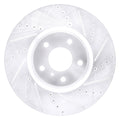DFC 07-15 Infiniti Q60 Front Right Drilled & Slotted Silver Brake Rotor
