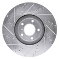 DFC 07-15 Infiniti Q60 Front Right Drilled & Slotted Silver Brake Rotor