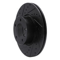 R1 07-21 BMW 430I xDrive Front Left Drilled & Slotted Black Brake Rotor