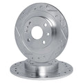 R1 84-85 Nissan 300ZX Rear Drilled & Slotted Silver Brake Rotor Set