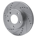 R1 Concepts Brake Rotor Drilled and Slotted Silver Fits Mazda MPV