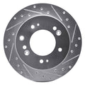 DFC 07-09 Kia Sorento Rear Right Drilled & Slotted Silver Brake Rotor