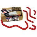 HPS Performance Red Reinforced Silicone Radiator Hose Kit for Yamaha 04-07 YXR450 YXR660 Rhino