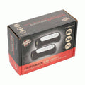 AMBER/WHITE HIGHWAY BAR SWITCHBACK LIGHTS WITH BLACK HOUSING