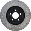 R1 03-17 Mercedes-Benz Glk350 Rear Right Drilled & Slotted Black Brake Rotor