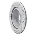 R1 03-08 Infiniti G35 Rear Right Drilled & Slotted Geoperformance Rotor