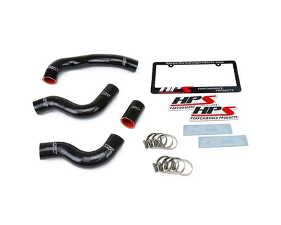 HPS Performance Black Reinforced Silicone Radiator Hose Kit Coolant for Nissan 84-89 300ZX 3.0L V6 Turbo / NA