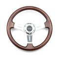 NRG Classic Wood Grain Steering Wheel (330mm) Wood Grain w/Chrome 3-Spoke Center