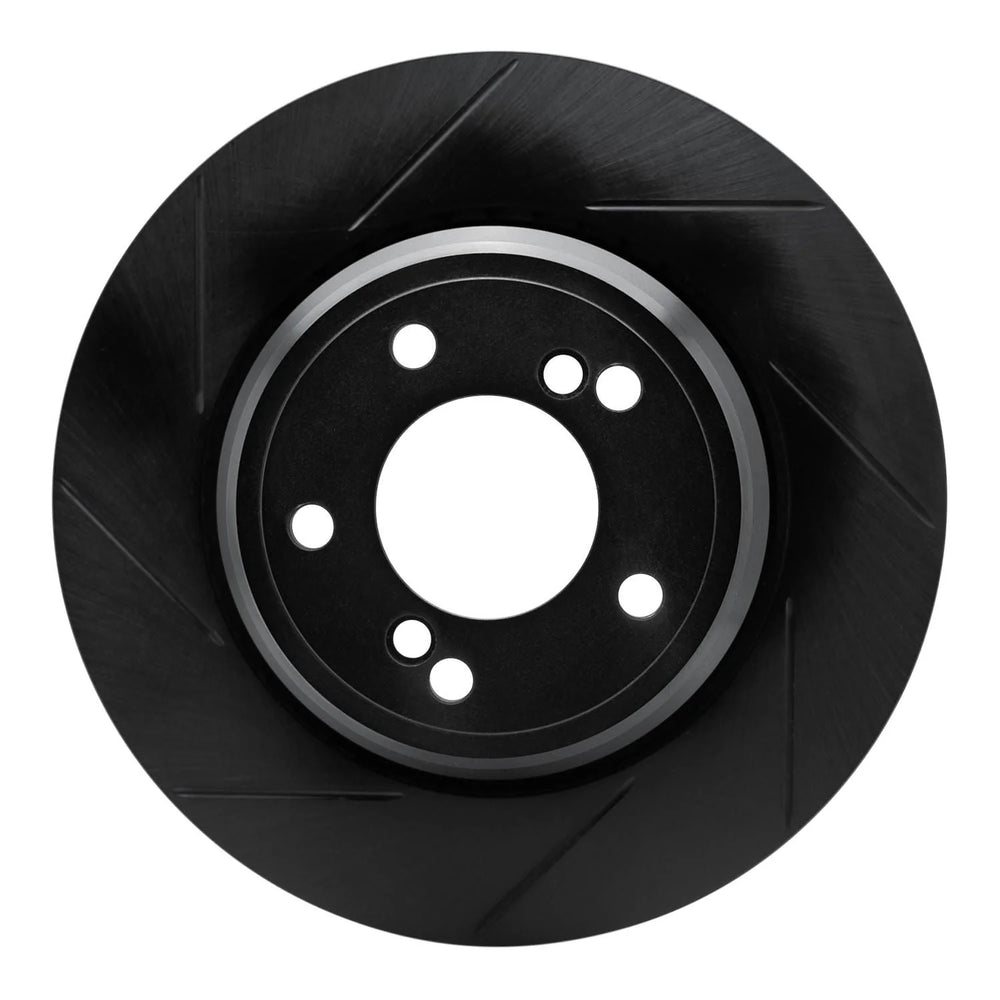 R1 00-06 BMW M3 Rear Left Slotted Black Brake Rotor