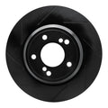 R1 00-06 BMW M3 Rear Left Slotted Black Brake Rotor