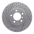 R1 11-16 Mini Cooper Countryman Front Left Drilled & Slotted Geoperformance Rotor
