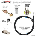 Wilwood Universal Parking Brake Cable Kit Disc/Drum Combination Parking Brake & MC4 w/ Clevis