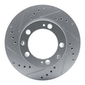DFC 87-95 Porsche 968 Front Left Drilled & Slotted Silver Brake Rotor