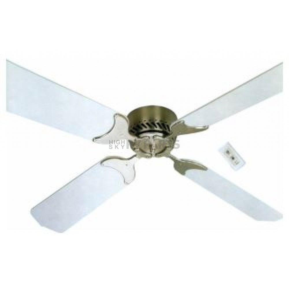 36IN 12V 4 BLADE FAN WITH WALL SWITCH BRUSHED NICKEL W/BLACK BLADES