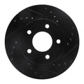 R1 01-07 Buick Rendezvous Front Right Drilled & Slotted Black Brake Rotor