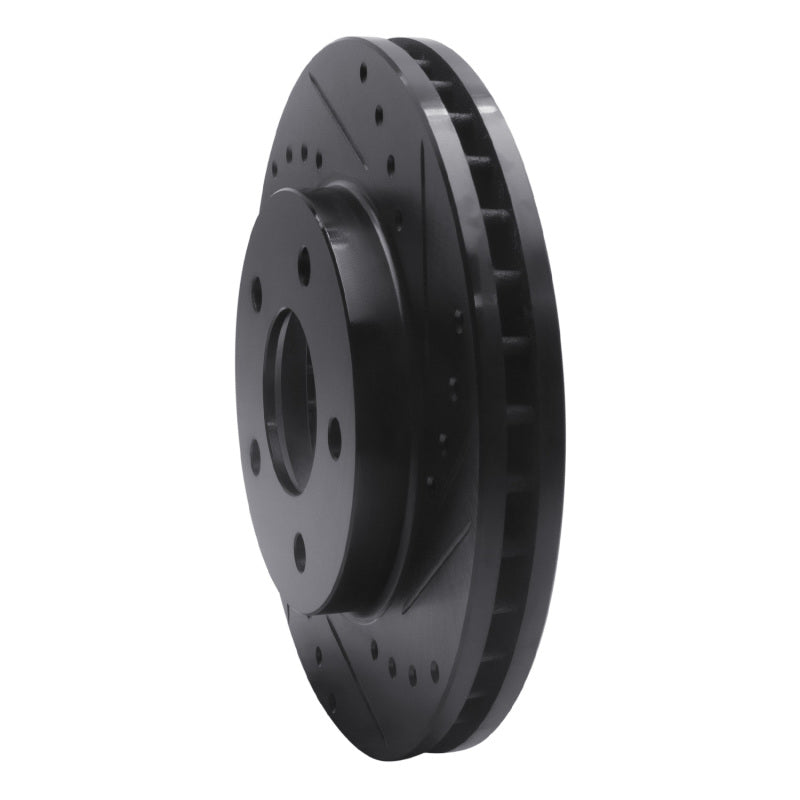 R1 01-07 Buick Rendezvous Front Right Drilled & Slotted Black Brake Rotor