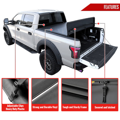 SOFT QUA FOLD TONNEAU COVER DODGE RAM 6.5 FT BED