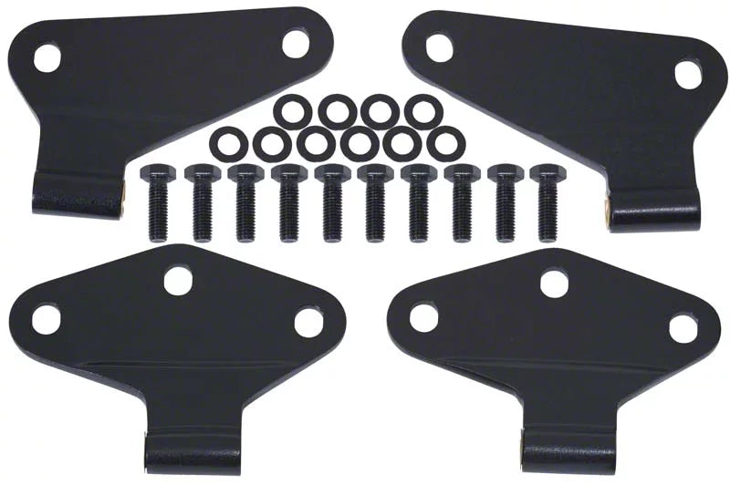 ~(4 lbs. 9X9X7)~ Jeep JK Body Door Hinge Set 4 Pieces 2 Door 2007 - 2018 Wrangler JK Textured Black Kentrol