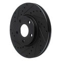 R1 2010-2013 Ford Transit Connect Front Left Drilled & Slotted Black Brake Rotor