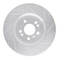 R1 12-18 Mercedes-Benz ML350 Front Left Drilled & Slotted Silver Brake Rotor