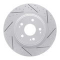 R1 17-20 Acura Mdx Rear Right Drilled & Slotted Geoperformance Rotor