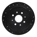 R1 99-03 Renault SCENIC (Mexico) Rear Right Drilled & Slotted Black Brake Rotor