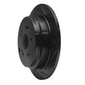 R1 02-04 Honda Odyssey Rear Right Drilled & Slotted Black Brake Rotor