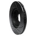 R1 10-13 Kia Forte Front Left Drilled & Slotted Black Brake Rotor